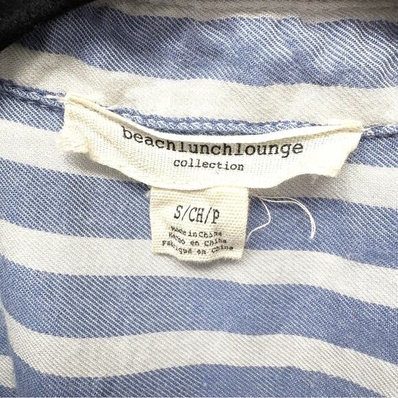 Beach Lunch Lounge Button Down Shirt, Anthropology, Cotton Linen Blend, Size S - Picture 3 of 8